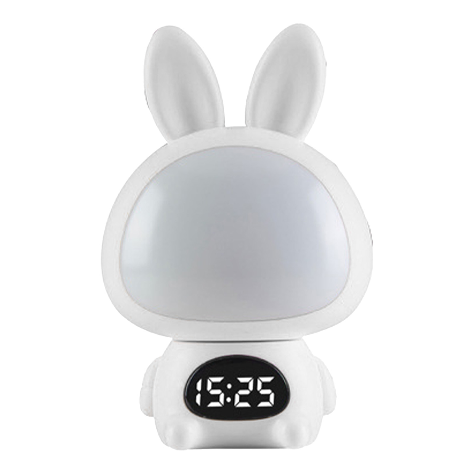 Weiße Hasen-led-tischlampe – Niedliches Nachtlicht Fürs Babyzimmer, Fernbedienung, Augenschutz, Monochrom-design
