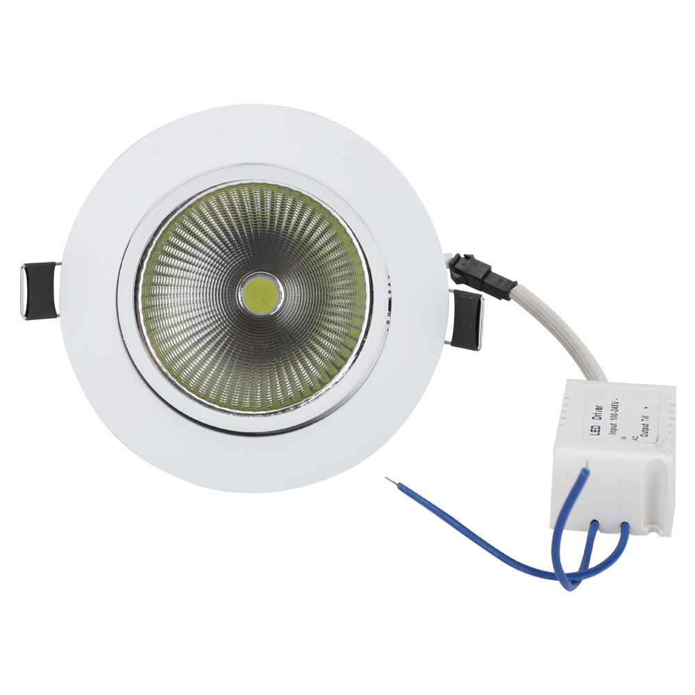 Einbau-led-strahler, 89 Mm, Cob-technologie, 7 W, Warmweiß, Für Die Inneneinrichtung, Nicht Dimmbar, 100–240 V
