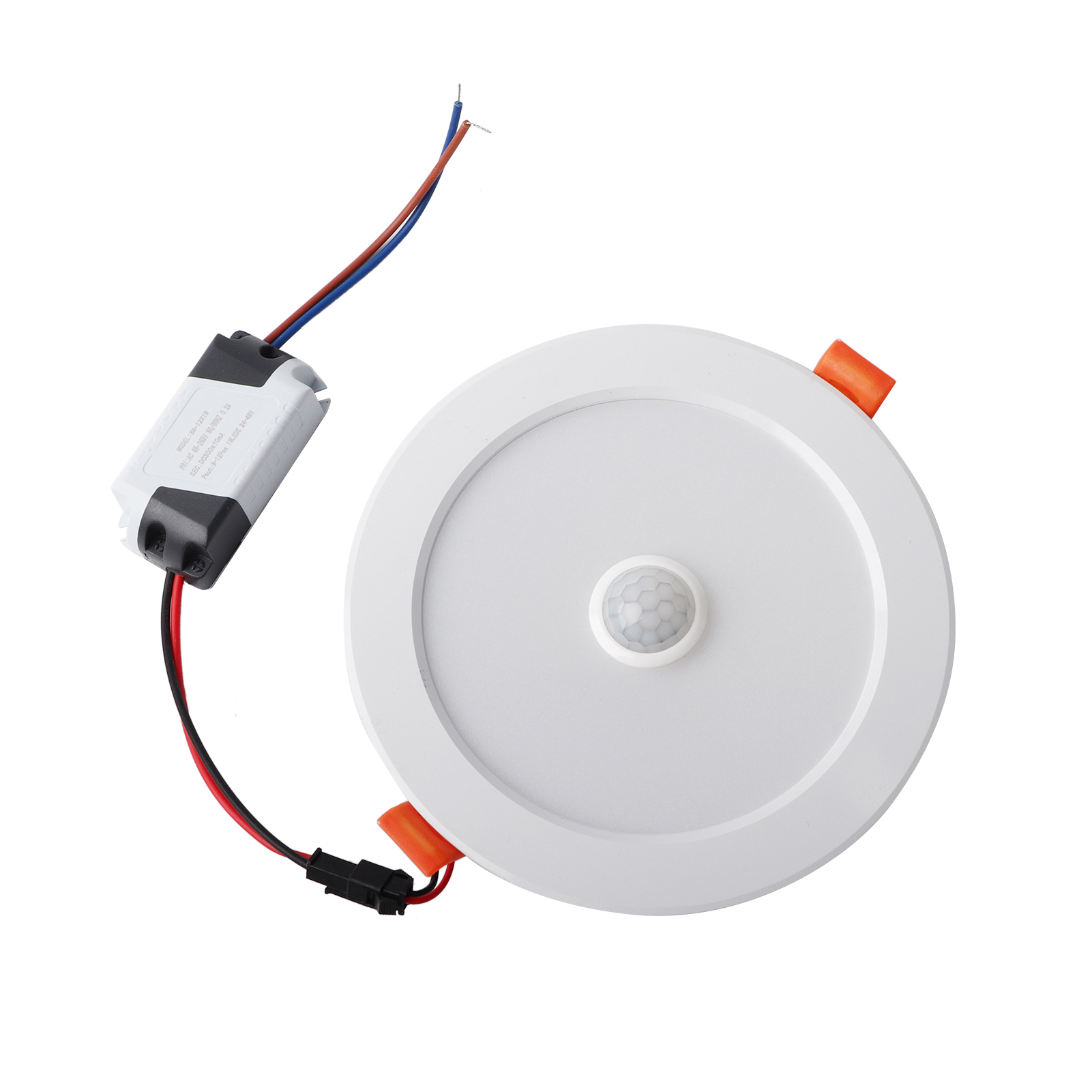 12-w-led-deckenleuchte Mit Bewegungsmelder, Einbaustrahler Für Den Innenbereich, Kaltweiß 6000k, Netzteil Ac 85–265v