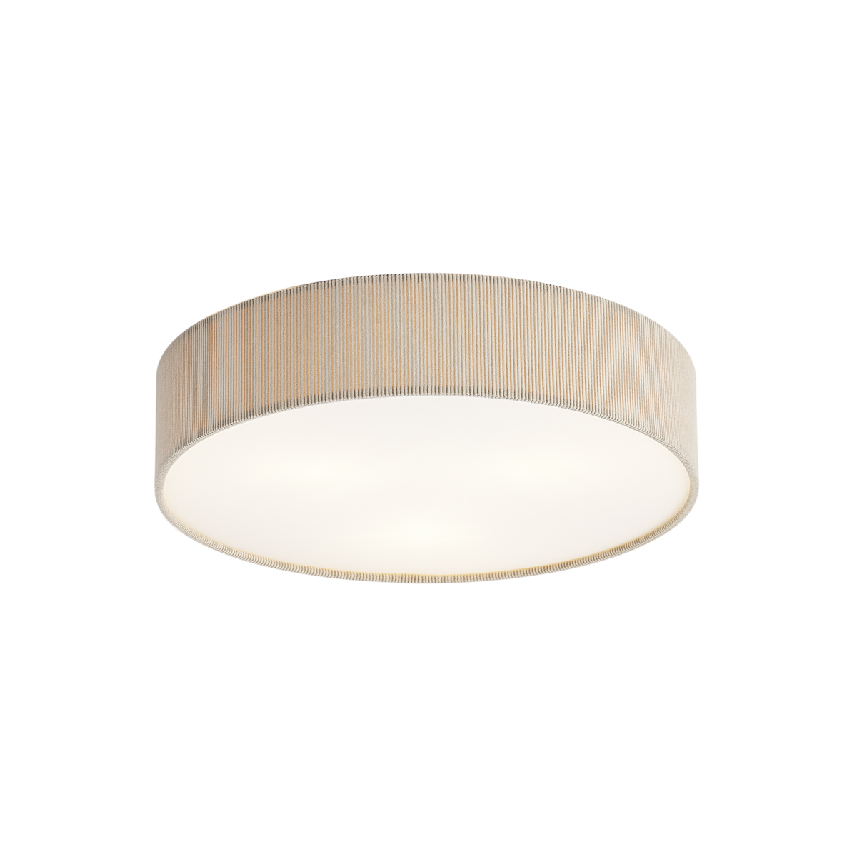 Qazqa Moderne Deckenleuchte Taupe Mit Samtschirm 46cm 3-flammig -