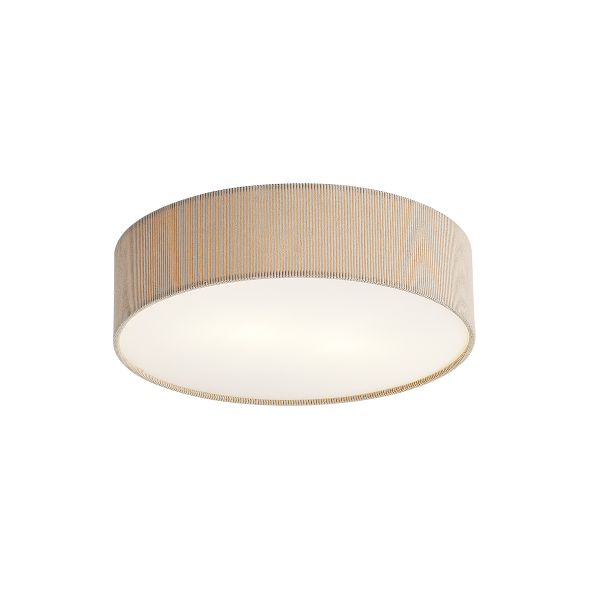 Qazqa Moderne Deckenleuchte Taupe Mit Samtschirm 38cm 2-flammig -