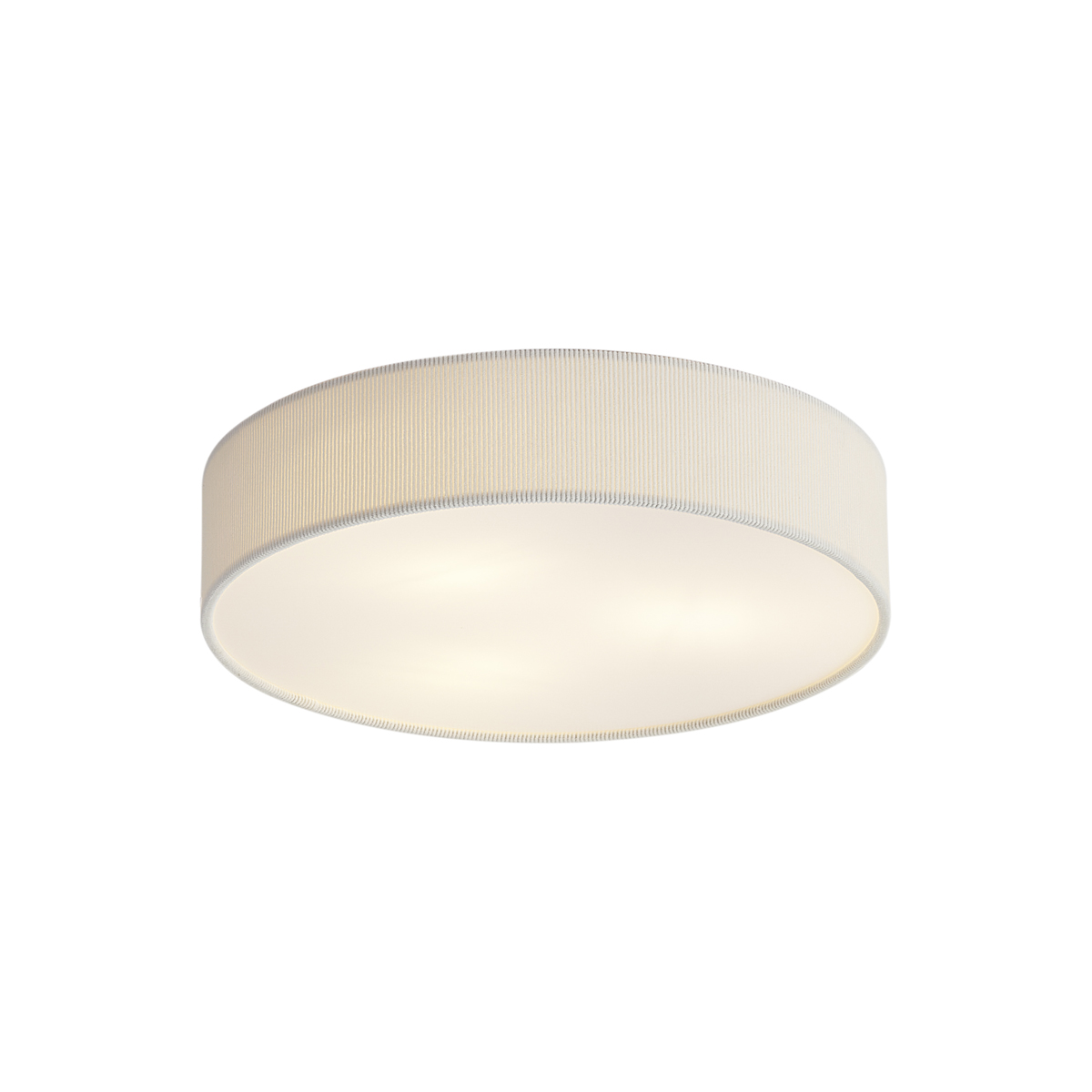 Qazqa Moderne Deckenleuchte Weiß Mit Samtschirm 46cm 3-flammig -