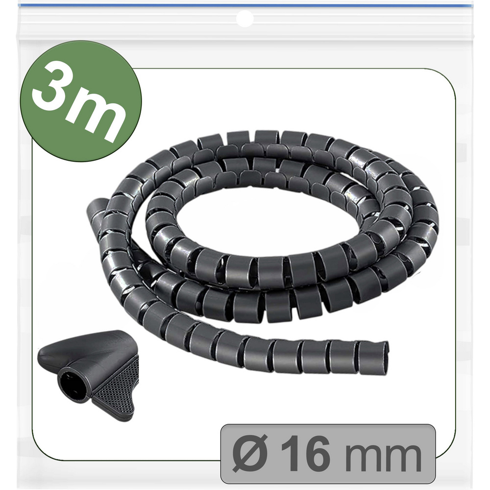 Quadrios 25ca737 25ca737 Kabelschlauch 16 Mm (max) Schwarz 3 M