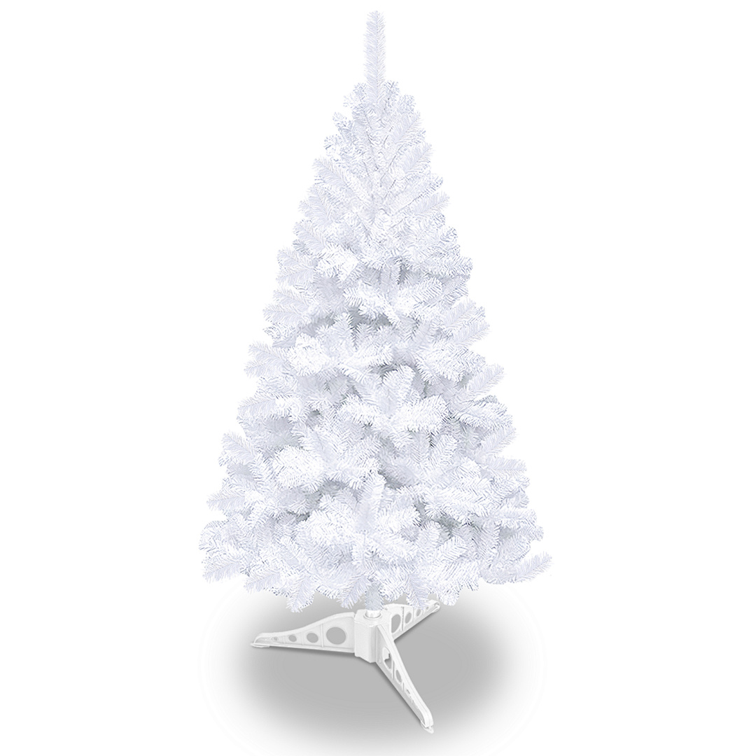 Randaco Künstlicher Weihnachtsbaum 120cm (ø Ca. 76 Cm) Mit 220 Spitzen Und Schnellaufbau Klapp-system, Schwer Entflammbar, Inkl. Ständer,weiß