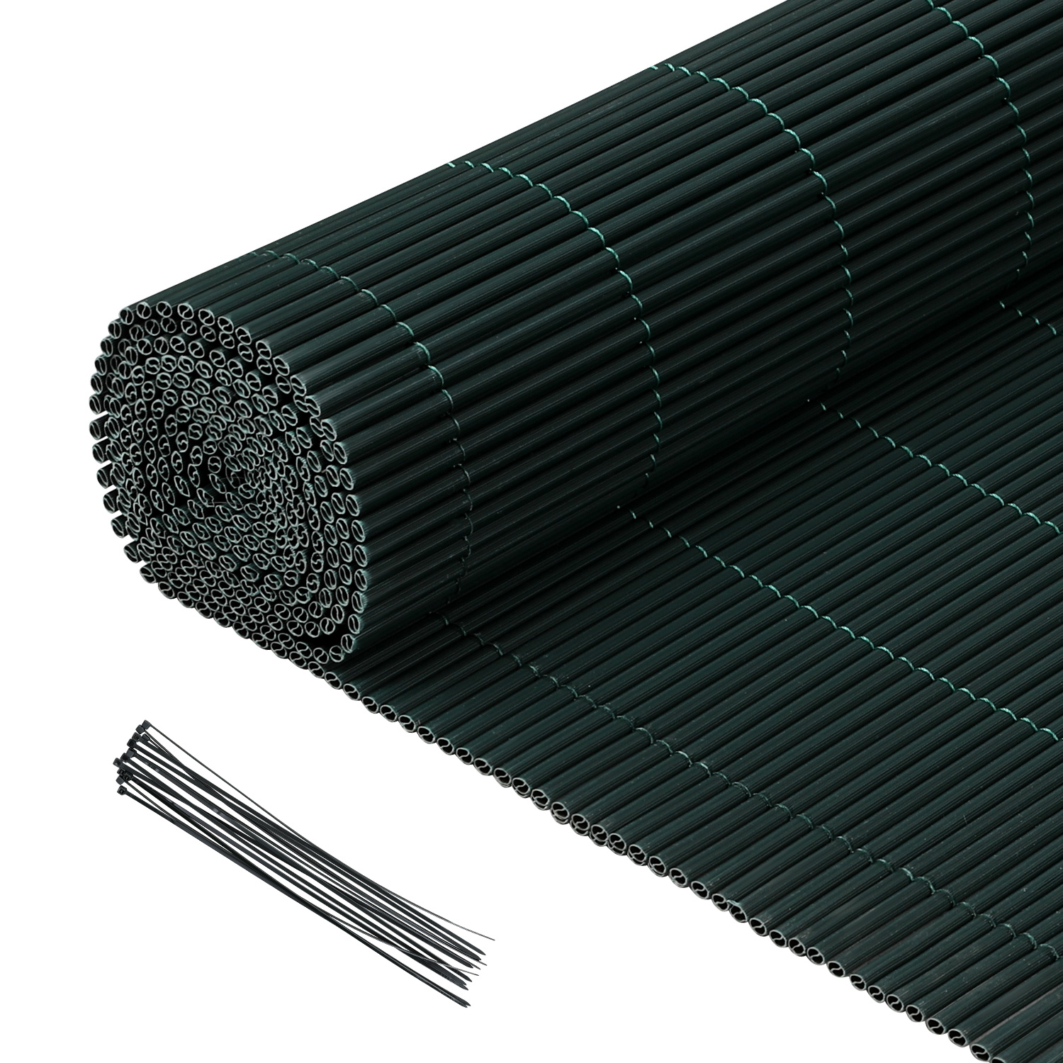 Randaco Verde 90x400cm Malla Ocultación Pvc Efecto Bambú Para Jardín Y Balcón – Valla Ocultante, Cortavientos, Pantalla De Privacidad Exterior