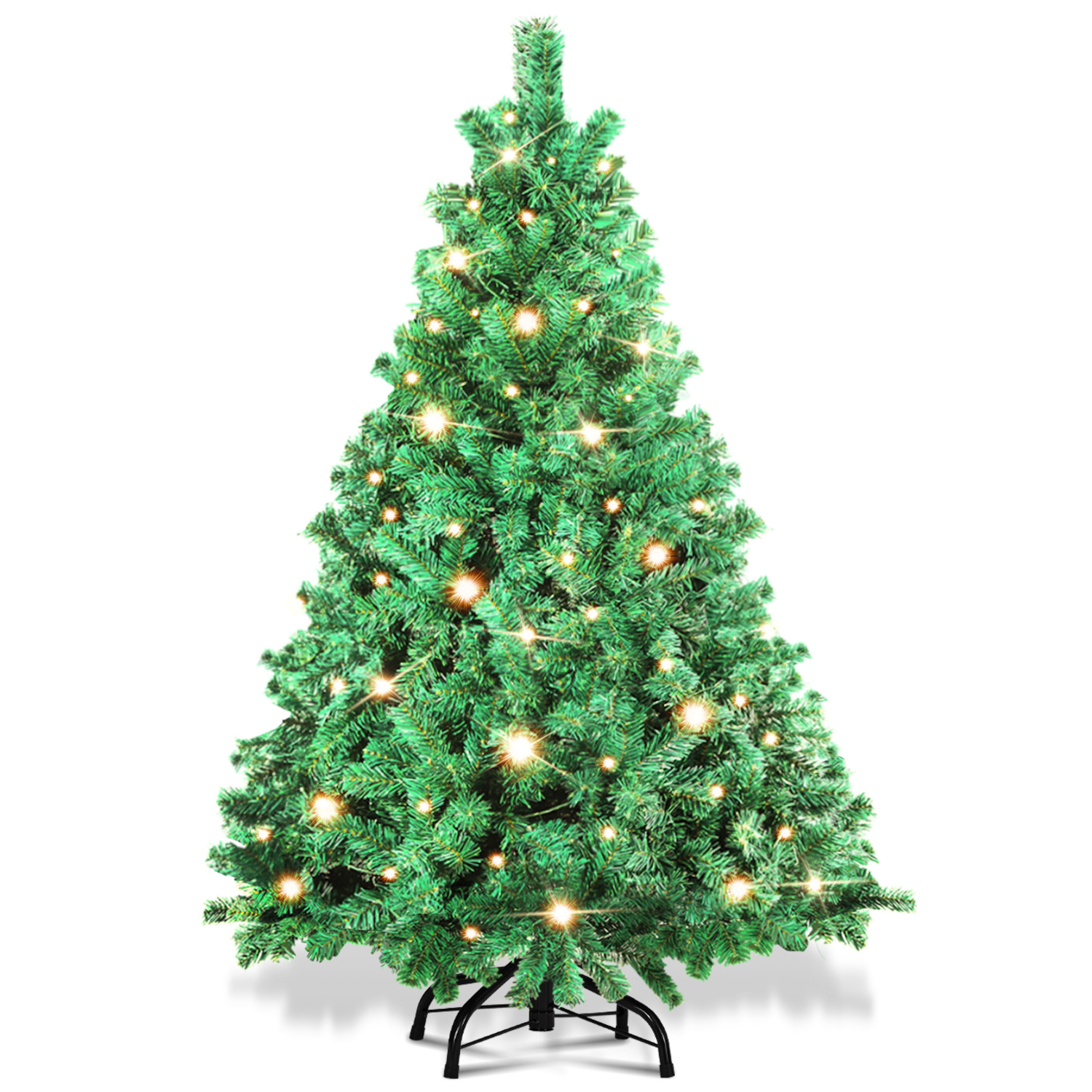 Randaco Weihnachtsbaum Beflockung Schneestaub Weihnachtsdekoration Kunstbaum 120cm Mit Warmweißen Led