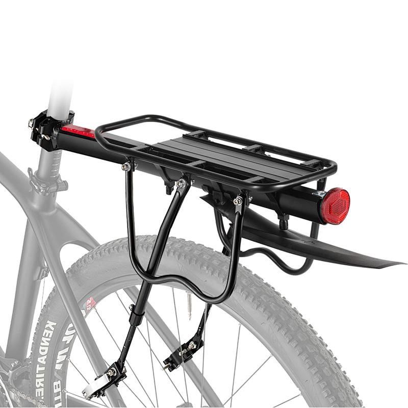 Randaco Portaequipajes Trasero Universal Para Bicicleta Con Reflector Y Guardabarros – Carga Máxima 50 Kg