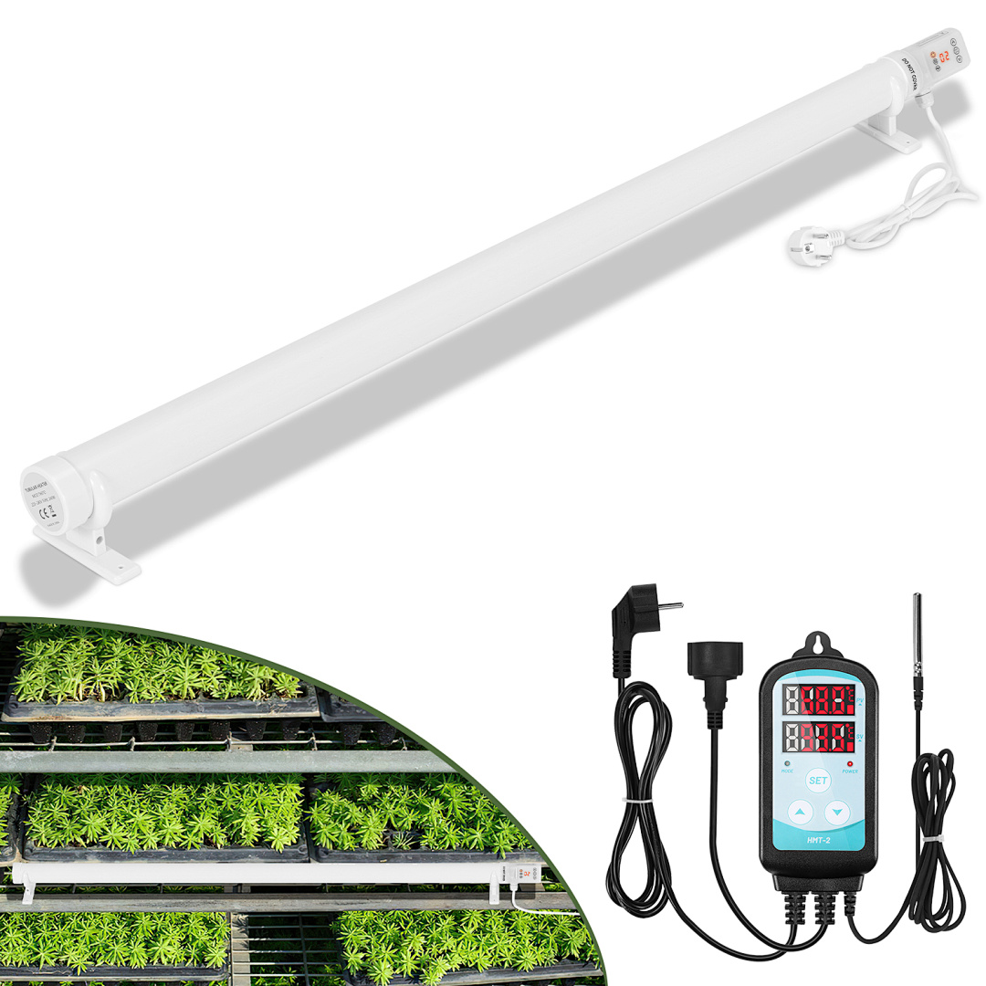 Randaco Gewächshausheizung Elektrische Stabheizung Weiß Für Gewächshäuser Flexible Installation 240w Mit 3000w Digitaltemperaturregler