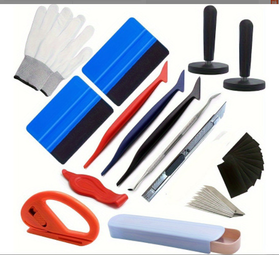 Kit Covering Outils De Film De Fenêtre De Voiture Vinyle De Teinte,kit De Films De Voiture Teinté Kit De Raclettes Kit D'Outils Pour Vitres Teintées Outil De Film De Fenêtre De Voiture