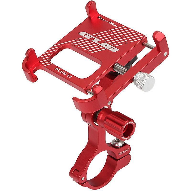 Handyhalterung (rot) Aluminium Fahrrad-handyhalterung 360 Grad Drehbar, Verstellbar, Rutschfest, Lenkerhalterung Für Mountainbike, Rennrad, Motorrad