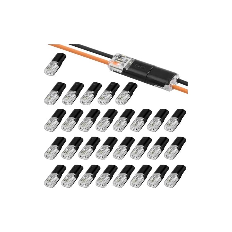 30 Stück Wasserdichte Schnellverbinder, 2-adrige Verbinder, Kfz-stecker Für Kabel, Verbinder Für Autos, Leds, Motorräder, Boote, Für 18-22 Awg Kabel, Kabelverbinderstifte.