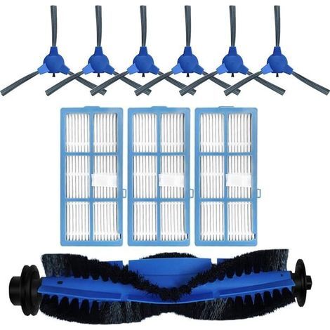 Ersatzteilset Für Den Proscenic 850t Saugroboter – 10 Ersatzteile – Blau – Langlebige Materialien – Einzigartiges Bürsten- Und Filtersystem – Zubehör Für Saugroboter
