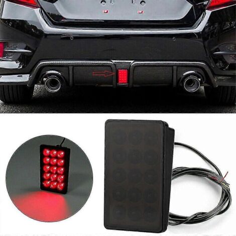 Feu Arrière Led 3ème Stop Clignotant 12v – Lumière Rouge Super Lumineuse – Plastique Abs Haute Qualité – Montage Direct Universel - Rear 3 Rd
