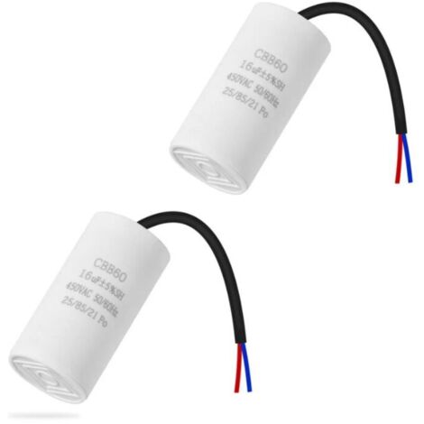 Condensateur De Démarrage Cbb60 16 Μf 50/60 Hz, Condensateur Moteur, Condensateur Microfarad Avec Fil
