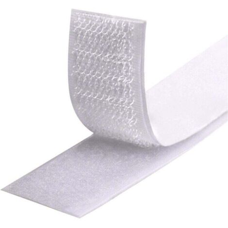 Rubans Adhésifs 8m, Bande Agrippantes Adhésives, Ruban Scratch Hook Loop Bande Adhésives Autoadhé Pour Tous Les Types D'Installations Cadre Photo 20mm (blanc)