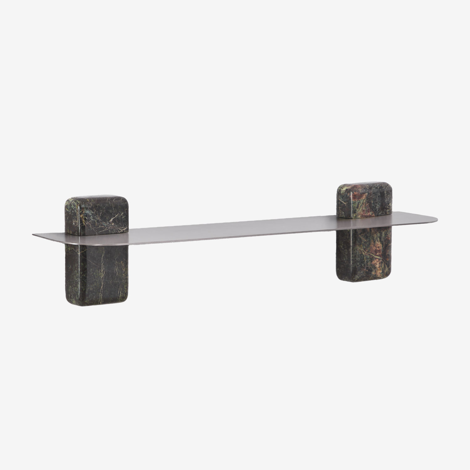 Sklum Wandregal Für Das Badezimmer Aus Edelstahl Serbian Grüner Marmor Forest &x2194&xfe0e 80 Cm