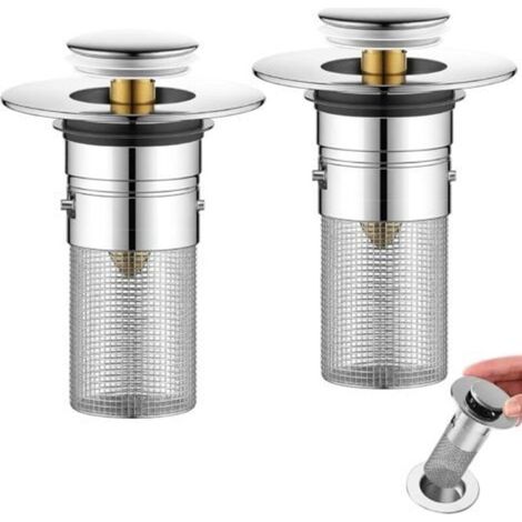 2 Stück Waschbeckenstöpsel, Universeller Pop-up-abflussstopfen Für Waschbecken Mit 34–40 Mm Durchmesser