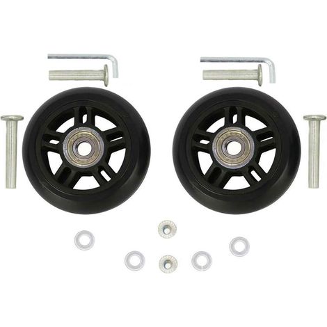 1 Paar Rollen, Durchmesser 40–90 Mm, Bohrung 8 Mm, Gummi Und Stahl, Für Koffer Und Gepäck