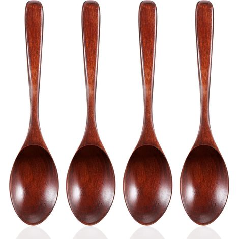 4er-set Löffel, Nanmu-holz, Natur, 18,9 Cm, Küche, Dessert, Kaffee