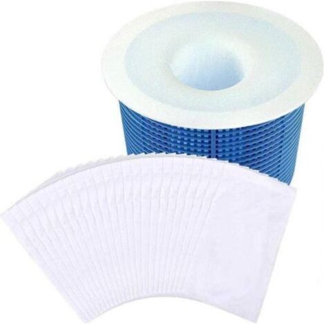 Packung Mit 30 Filtersocken Für Schwimmbadskimmer – Filtersocken, Filter Und Skimmerabdeckungen – Ideal Zum Entfernen Von Schmutz Und Blättern Aus Eingelassenen Und Oberirdischen Schwimmbecken.