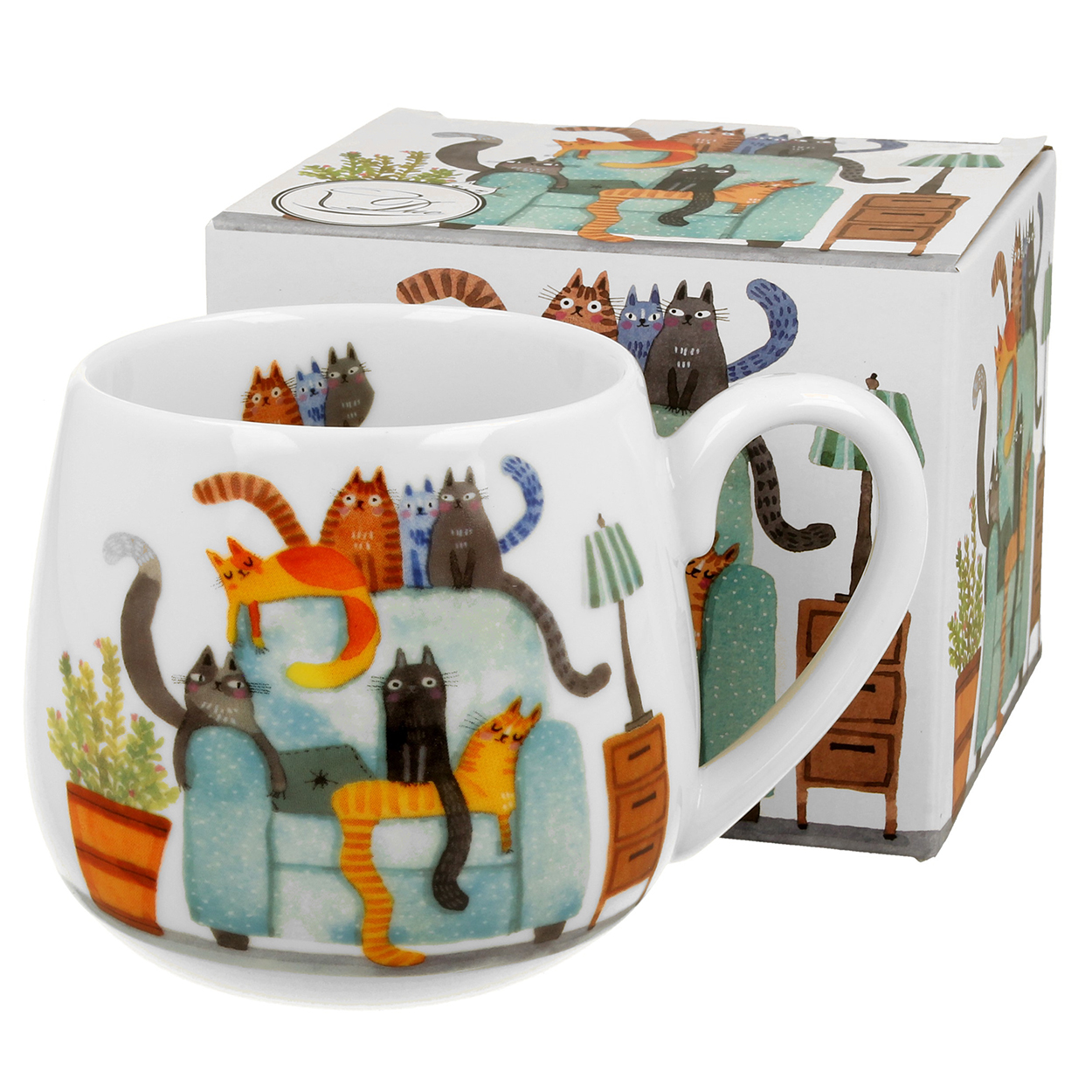 Fassbecher Cat's World Katzen Auf Einem Stuhl 430 Ml