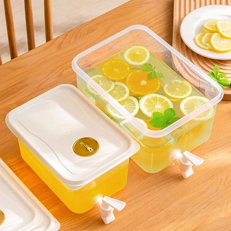 Getränkespender Für 2 Personen, 3 L Und 5 L, Zapfhahn, Polypropylen, Deckel, Kühlschrank, Saft, Eiswasser