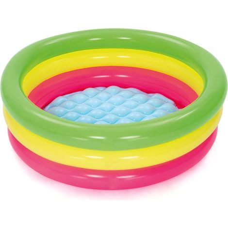 1 Aufblasbares Schwimmbecken, 3 Ringe, Strapazierfähiges Vinyl, 70 X 24 Cm, Garten, Kinder