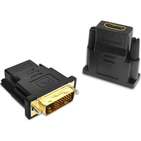 2 Adapter, Dvi Auf Hdmi, 1080p Full Hd, Vergoldete Anschlüsse, Für Monitor, Fernseher, Konsole