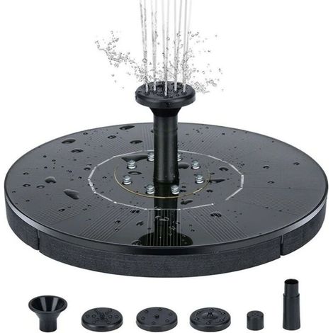16 Cm Solar-gartenbrunnen – Integrierte Pumpe – Für Garten Und Terrasse – Elegante Wasserdekoration
