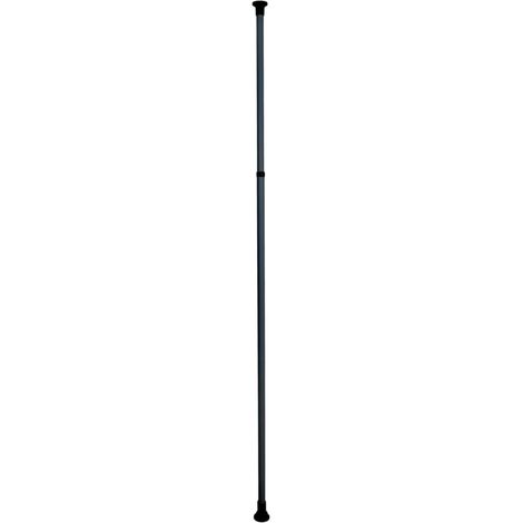 Ausziehbare Kleiderstange 165–300 Cm – Schwarzer Stahl – Rutschfeste Füße – Bohrfreie Montage – Zur Aufbewahrung Von Kleidung Und Accessoires
