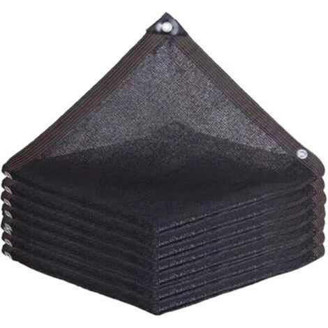 Sonnensegel Für Gartenpflanzen - 2 X 1 M - Schwarz - Sonnenschutz - Netzgewebe Mit Ösen - Sonnenschutzmarkise Für Pergola, Terrasse, Blumenbeete, Rasen, Hundezwinger, Hühnerstall
