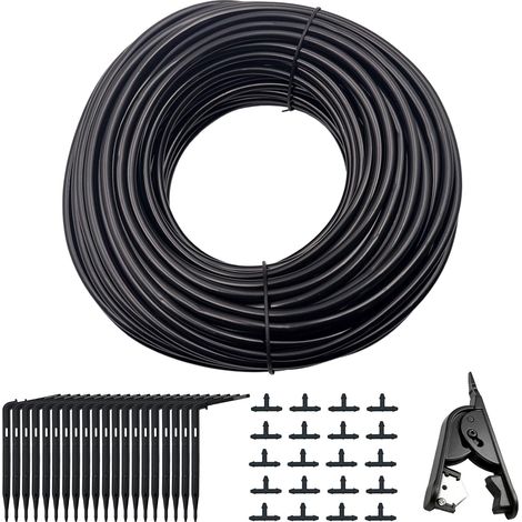 1 Bewässerungsschlauch-set, 40 M, 22 Verbindungsstücke, 20 Tropfer, Schwarzes Pvc, Für Garten, Gewächshaus Oder Balkon