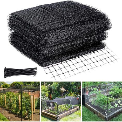 Vogelschutznetz Für Obstbäume, 4 X 10 M Vogelschutznetz Mit 30 Kabelbindern, Gartennetz, Wiederverwendbares Vogelschutznetz Zum Schutz Von Früchten Und Blumen Vor Tieren, Schädlingen Und Vögeln