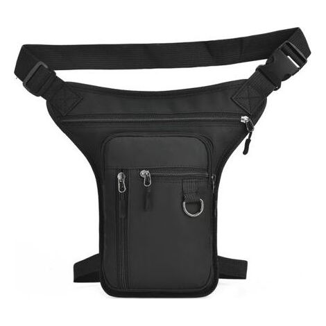 Beintasche Für Damen Und Herren, Wasserdichte Beintasche Mit 4 Fächern, Outdoor-beintasche Für Motorrad, Fahrrad, Wandern, Laufen (schwarz)