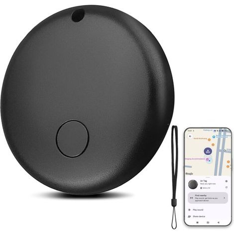 Schwarzer Smart Tag Auto-gps-tracker Für Android, Kompatibel Mit Der Google Find My App (nur Android), Bluetooth-objektortung Für Koffer/geldbörsen/schlüssel/taschen/gepäck/haustiere