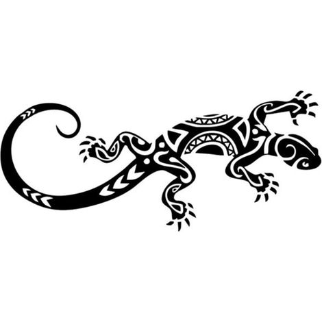 Lustige Autoaufkleber, Reptilien-echsen-dekoration, Außenzubehör Für Autos Und Motorräder, Stoßstangen- Und Fensteraufkleber (farbe: Schwarz)