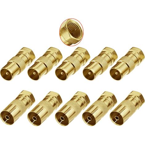 10-zoll-adapter, Typ-f-stecker, Vergoldet, Satellitenantenne, Digitalfernsehen