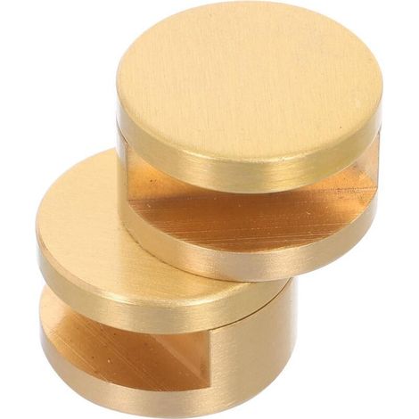 Set Mit 4 Vergoldeten Kupfer-glasklemmen Zur Seitlichen Befestigung Von 5–12 Mm Glas, Montagehalterungen Für Spiegel Und Duschkabinen, Robustes Und Sicheres Badezimmerzubehör
