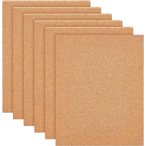 6 Selbstklebende Korkplatten, 5 Mm Dick, 21 X 29,7 Cm, Wärmedämmung, Wanddekoration, Diy