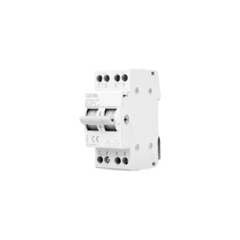 2-poliger 63-a-umschalter, Manuelle Umschaltung 240 V Ac, 35-mm-din-schienenmontage
