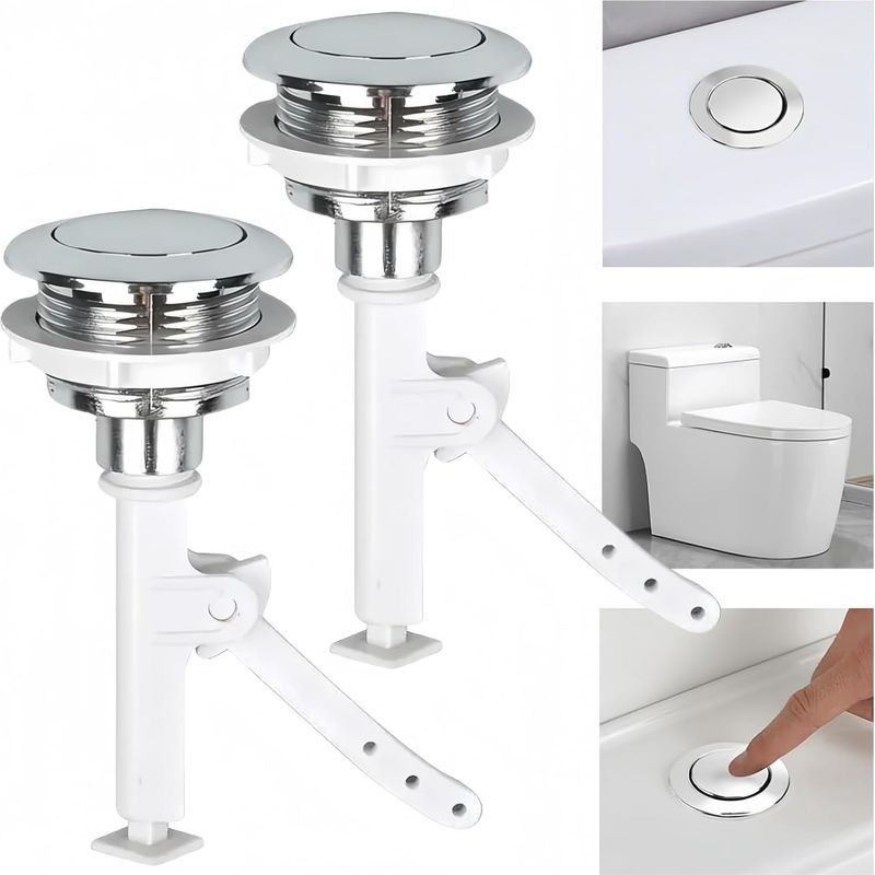 Stück Toilettenspülknöpfe, Runde Toilettenspülknopf-druckknöpfe, 38-mm-einzelspülknopf-druckknöpfe, Ersatz Für Spülventile