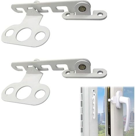 (16,7 × 6,3 × 0,2 Cm) 2 Stück Fensterbegrenzer, Fensterbegrenzer, Fensterbegrenzer Ohne Bohren, Fensterblocker Und Türsicherungen Zur Regulierung Der Fensteröffnung