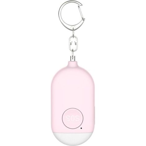 (weiß) 130 Db Persönlicher Anti-angriffs-alarm Mit Schlüsselanhänger, Wiederaufladbarer Taschenalarm Mit Led-taschenlampe, Für Frauen, Kinder Und Senioren