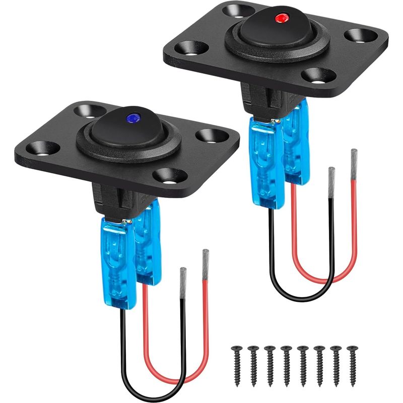 Kippschalter-panel, 12v 20a Spst Rundschalter Ein/aus Mit Blauen Und Roten Leds Für Auto, Boot, Wohnmobil, Marine