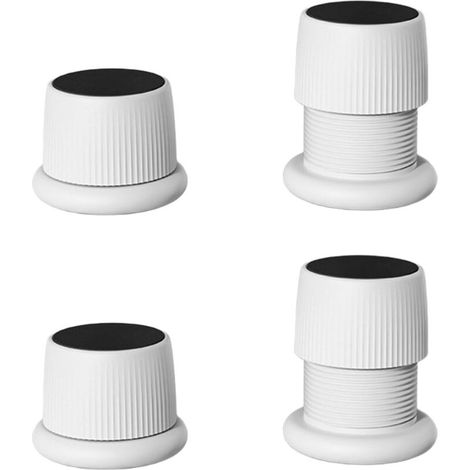 Set Mit 4 Weißen Möbelfüßen, Verstellbar Von 4,1 Bis 6,3 Cm, Rutschfest Für Sofa, Bett, Tisch Und Stuhl