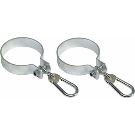 Set Mit 2 Drehbaren Haken Mit Karabiner Für Rundträger Ø 2,5 Cm – Sichere Befestigung, 360°-drehung, Hohe Tragfähigkeit – Ideal Für Werkstätten, Lagerhallen Und Industrieanlagen