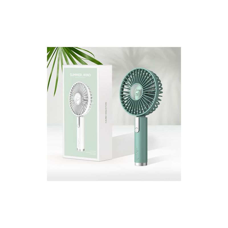 Mini-usb-wiederaufladbarer, Tragbarer Ventilator – Mitternachtsgrün – Kompakt Und Kreativ Gestaltet, Ideal Für Büro, Reisen Oder Den Täglichen Gebrauch