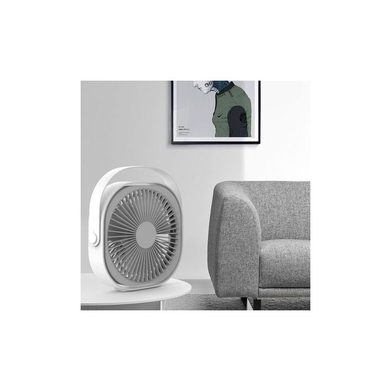 Leiser Und Tragbarer Usb-tischventilator, 15 Cm, Kreatives Design, Ideal Für Zuhause, Büro Oder Unterwegs – Weiß