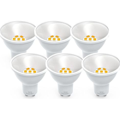 Gu10 Led Warmweiß 800 Lumen, 6er Pack 5w Gu10 Led, Ersetzen 70w-80w Halogenlampen, 3000k Abstrahlwinkel 120° Leuchtmittel Reflektor Led Spots, Nicht Dimmbar