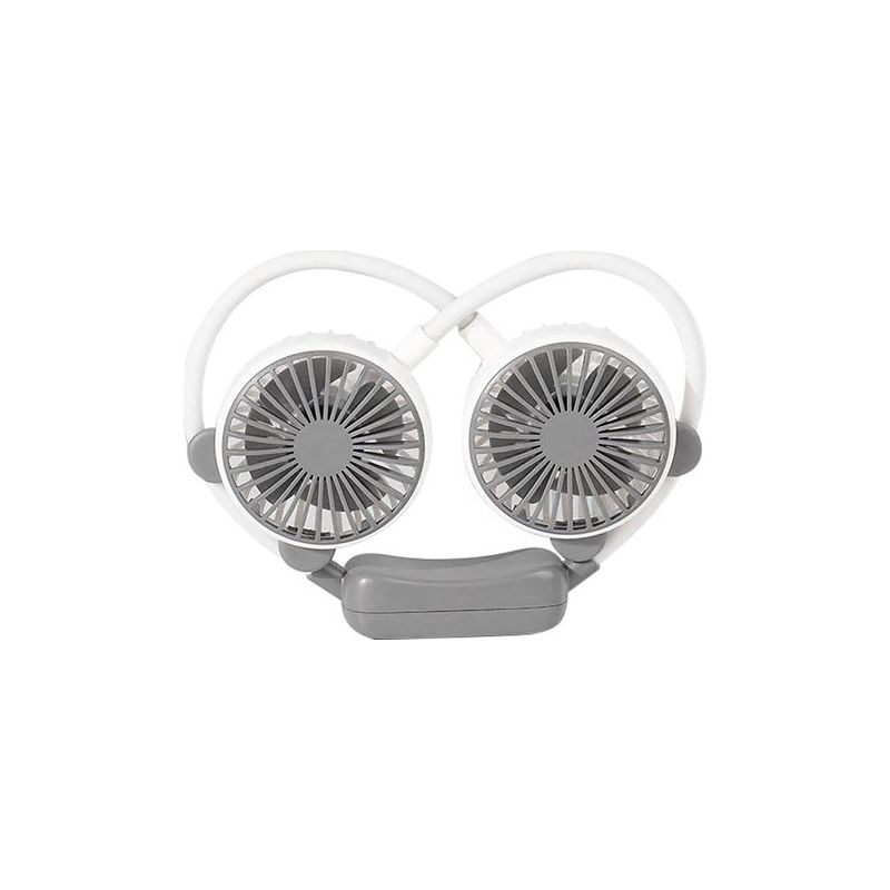 Tragbarer Nackenventilator – 2 Geschwindigkeitsstufen – Freisprechfunktion – Lithium-akku – Für Den Schreibtisch – Weiß